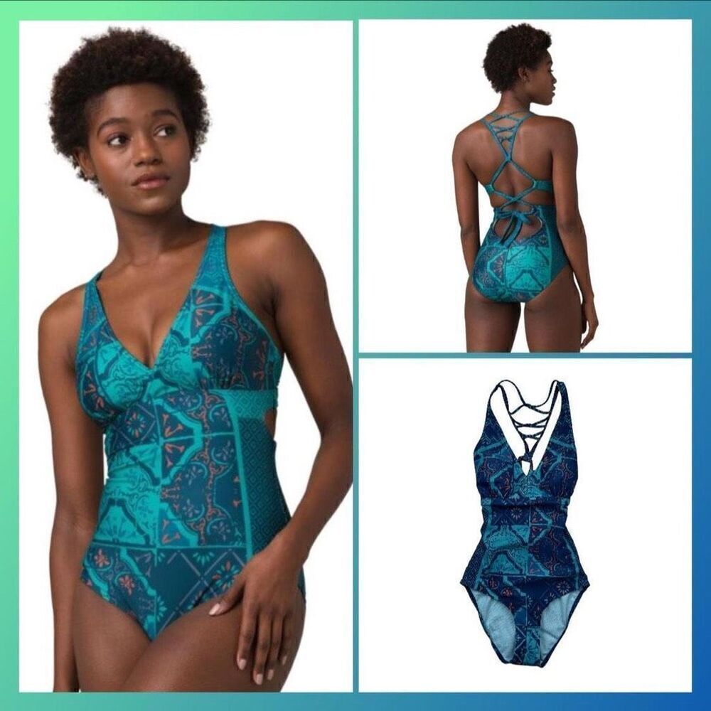 Prana Atalia One Piece Lace Up Swimsuit